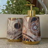 Kit Lavabo Banheiro Dispenser Saboneteira Líquida Escova 843
