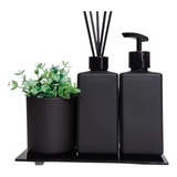 Kit Lavabo Banheiro Luxo Preto Com