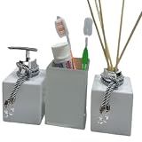 lavabo dispenser saboneteira porta escova dentes vidro organizadores banheiro