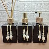 Kit Lavabo Jogo Banheiro Porta Sabonete Líquido Aromatizador Difusor Home Spray Frasco Perfume Borrifador Conjunto Banheiro Dispenser Jogo Para Banheiro Luxo Preto E Dourado Strass Luiggi Presentes 
