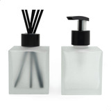 Kit Lavabo Luxo Difusor Aroma E Saboneteira 250ml Luxo Fosco Cor Preto