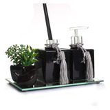 Kit Lavabo Luxo Difusor E Saboneteira Com Bandeja London