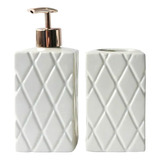Kit Lavabo P Banheiro Bancada Acessórios Válvula Rose Gold
