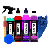 Kit Lavagem Automotiva V floc Shiny Sintra Restaurax Vonixx