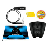 Kit Leash Surf 6 Deck Prancha Capa Toalha Surf Parafina 80g