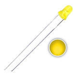 Kit Led 3mm Difuso 10 Peças Amarelo