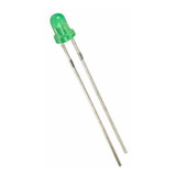 Kit Led 3mm Difuso 10 Peças Verde