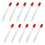 Kit Led 3mm Difuso 10 Peças Vermelho