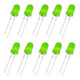 Kit Led 5mm Difuso 10 Peças Verde