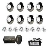 Kit Led Piscina 50mm 128m 8 Leds 9w Inox Módulo Fonte