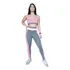 Kit Leg + Top Feminino Plus Size Pink, Grey And White Grande