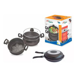 Kit Legumeira Panela A Vapor Al Vapore 3x1 Omeleteira 18cm Antiaderente Dona Chefa