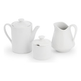 Kit Leiteira Pequena Bule De Café Açucareiro Porcelana
