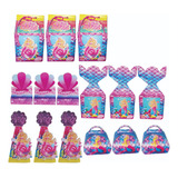 Kit Lembrancinha Da Barbie Sereia Decoração Com 60 Itens