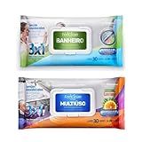 Kit Lenços Umedecidos Limpeza Casa Home Limpeza De Banheiro E Multiuso Multisuperficies