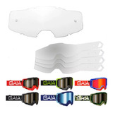 Kit Lente Transparente   10 Tear Off Óculos Gaia Mx Pro