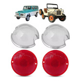 Kit Lentes Lanterna Tras. E Diant.jeep Willys Rural 72 73 74