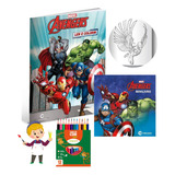 Kit Ler E Colorir Personagens Diversos Disney E Marvel + Mini Livro De Pintura Com Seus Personagens Preferidos Acompanha Um Super Brinde 