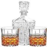 Kit Licoreira Garrafa De Vidro Para Whisky 2 Copos De Whisky Mini Bar Em Casa Decoração Uisque