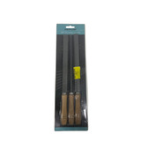 Kit Lima Grosa Redonda Meia Cana Madeira Alumínio Casquear