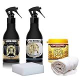 Kit Limpa Couro - Tira Manchas E Mofos - Hidrata Couro JR Para Bancos Automotivos- Jaquetas- Poltronas