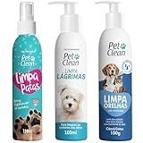 Kit Limpa Lagrimas-Orelha-Patas Para Câes E Gato PetClean