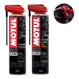 Kit Limpa Lubrifica Motul C1 C3 Corrente Off Road Spray