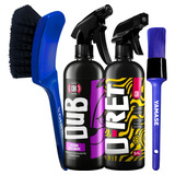 Kit Limpa Pneu Rodas D ret Iron Skunk Dub Boyz Escova Pincel