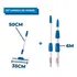 Kit Limpa Vidros Com Rodo 35cm E Extensor 6m   Cabo 50cm