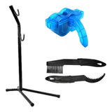Kit Limpador Limpeza Corrente Bicicleta Suporte Galinha