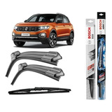 Kit Limpador Par Dianteiro + Traseiro Bosch Vw T-cross 