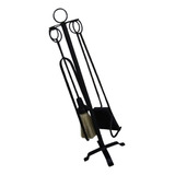 Kit Limpeza Acessorios De Lareira Argola Preta 5pçs
