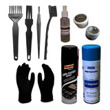 Kit Limpeza Anti Estático Esd Pincel Escova Luva Ar P Prata