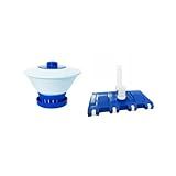 KIT LIMPEZA ASPIRADOR - ESCOVA - PENEIRA - FLUTUADOR - PISCINAS FIBRA ALVENARIA E VINIL -Aspirador 8 Rodas - Flutuador-