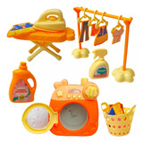Kit Limpeza Brinquedo Infantil Máquina Varal Tabua 15pcs