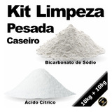 Kit Limpeza Co Ácido Cítrico 10kg Bicarbonato Sódio 10kg
