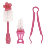 Kit Limpeza Com Escova E Pinça Para Mamadeira Buba