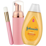 Kit Limpeza De Cílios Frasco Pump Shampoo Pincel