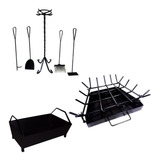 Kit Limpeza De Lareira Acessórios P Grelha M Caixa
