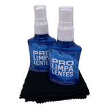 Kit Limpeza De Óculos 2 Limpa Lentes 3 Flanelas Microfibra