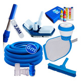 Kit Limpeza De Piscina Aspirador Escova Cabo Mangueira 6m