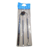 Kit Limpeza Dentária Extrator Tártaro Espelho E Sonda