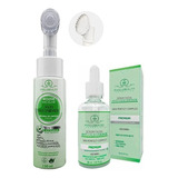 Kit Limpeza Facial Pele Oleosa Acne Skincare Mousse Serum