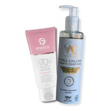 Kit Limpeza Facial Sabonete Retinol Protetor Solar Clareador