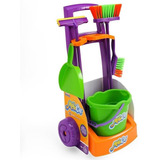 Kit Limpeza Infantil Balde Pá Rodo Vassoura Mobicar Usual