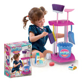 Kit Limpeza Infantil Vassoura Pa Rodo Master Clean