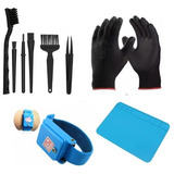 Kit Limpeza Pincel Escova Pulseira Luva Anti estática Pcb