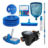 Kit Limpeza Piscina Bomba 1 4cv E 3 Metros De Mangueira