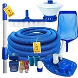 Kit Limpeza Piscina Completo Aspirador Esferas Mangueira 5m