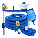 Kit Limpeza Piscina Completo Aspirador Esferas Mangueira 5m